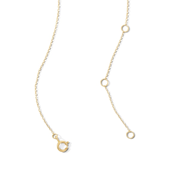 Emerald-Cut Moonstone and Lab-Grown Diamond Accent Pendant in 10K Gold