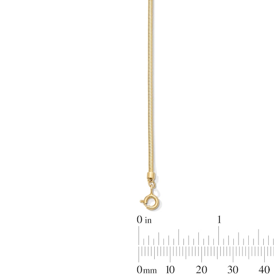 1.6mm Snake Chain Anklet in Solid Sterling Silver with 18K Gold Plate - 10.5"