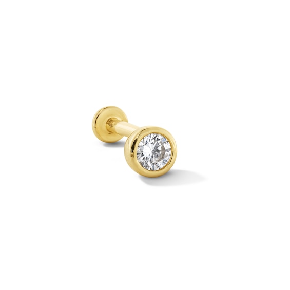 1/10 CT. Lab-Grown Diamond Solitaire Single Cartilage Stud Earring in 14K Gold