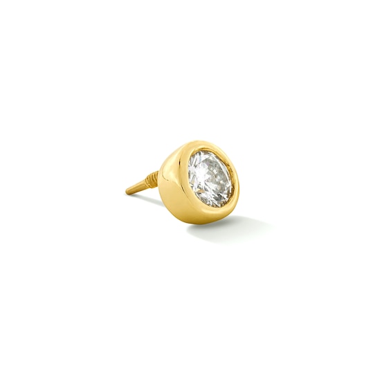 1/10 CT. Lab-Grown Diamond Solitaire Single Cartilage Stud Earring in 14K Gold