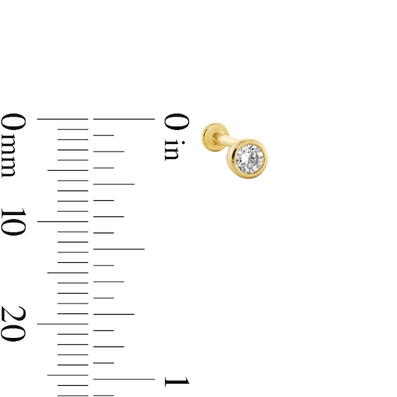 1/10 CT. Lab-Grown Diamond Solitaire Single Cartilage Stud Earring in 14K Gold