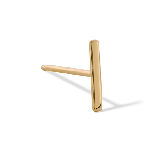 Bar-Shaped Single Cartilage Stud Earring in 14K Gold