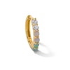 Thumbnail Image 1 of Lab-Created Opal and White Sapphire Ombré Single Hoop Earring in 14K Gold