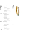 Thumbnail Image 3 of Lab-Created Opal and White Sapphire Ombré Single Hoop Earring in 14K Gold