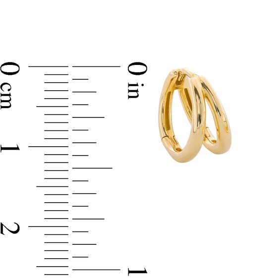 Split Hoop Earrings in Sterling Silver with 18K Gold Plate