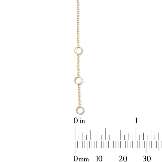 Peridot Bezel-Set Station Bracelet in 10K Gold