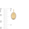 Thumbnail Image 3 of White Sapphire Oval Necklace Charm in Sterling Silver with 18K Gold Plate