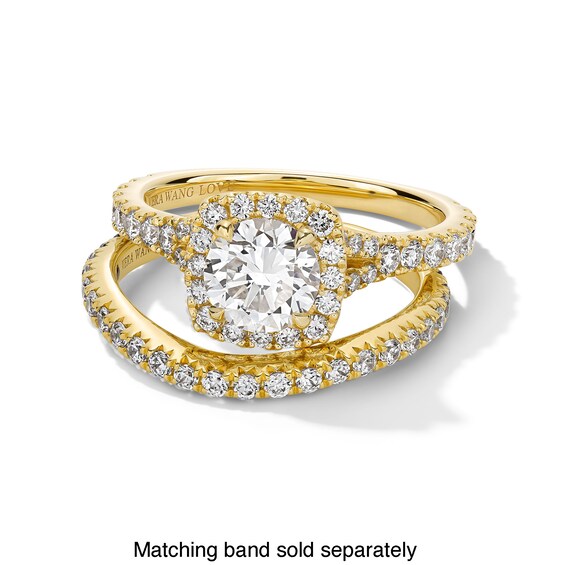 Vera Wang Love Collection 1-5/8 CT. T.w. Certified Lab-Grown Diamond Cushion Frame Engagement Ring in 14K Gold (F/Vs2)