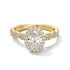Thumbnail Image 1 of Vera Wang Love Collection 1-5/8 CT. T.W. Oval Certified Lab-Grown Diamond Frame Twist Engagement Ring in 14K Gold