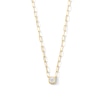 Thumbnail Image 1 of 1/3 CT. Asscher-Cut Certified Lab-Grown Diamond Solitaire Necklace in Sterling Silver with 14K Gold Plate (F/VS2)