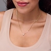 Thumbnail Image 2 of 1/3 CT. Asscher-Cut Certified Lab-Grown Diamond Solitaire Necklace in Sterling Silver with 14K Gold Plate (F/VS2)
