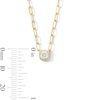 Thumbnail Image 3 of 1/3 CT. Asscher-Cut Certified Lab-Grown Diamond Solitaire Necklace in Sterling Silver with 14K Gold Plate (F/VS2)