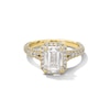 Thumbnail Image 1 of Vera Wang Love Collection 3 CT. T.W. Emerald-Cut Certified Lab-Grown Diamond Frame Engagement Ring in 14K Gold