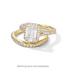 Thumbnail Image 4 of Vera Wang Love Collection 3 CT. T.W. Emerald-Cut Certified Lab-Grown Diamond Frame Engagement Ring in 14K Gold