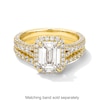 Thumbnail Image 5 of Vera Wang Love Collection 3 CT. T.W. Emerald-Cut Certified Lab-Grown Diamond Frame Engagement Ring in 14K Gold
