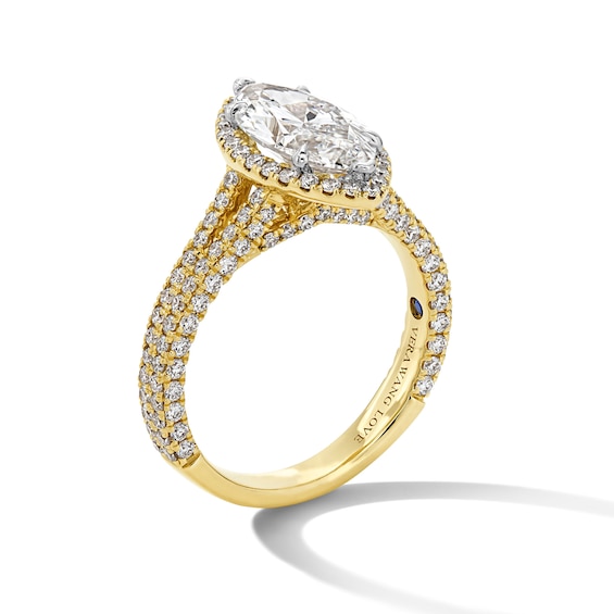 Vera Wang Love Collection 3 CT. T.w. Marquise Certified Lab-Grown Diamond Split Shank Engagement Ring in 14K Gold