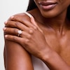 Thumbnail Image 2 of Vera Wang Love Collection 2 CT. T.W. Oval Certified Lab-Grown Diamond Frame Engagement Ring in 14K Gold (F/VS2)