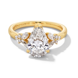 Vera Wang Love Collection 2-3/8 CT. T.W. Pear Certified Lab-Created Diamond Floral Engagement Ring in 14K Gold (F/VS2)