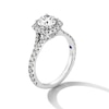 Thumbnail Image 2 of Vera Wang Love Collection 1-5/8 CT. T.W. Certified Lab-Grown Diamond Cushion Frame Engagement Ring in 14K White Gold