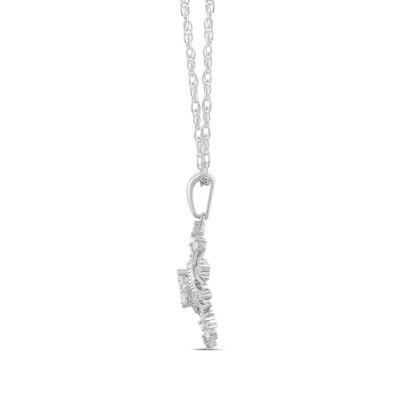 White Lab-Created Sapphire Snowflake Pendant, Bolo Bracelet and Stud Earrings Set in Sterling Silver - 9.0"