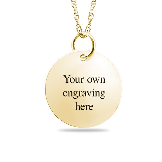 Engravable Fingerprint Heart Pendant in 10K White, Yellow or Rose Gold (1 Fingerprint and 2 Lines)