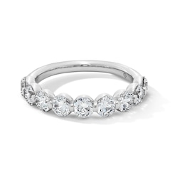 1 CT. T.W. Certified Lab-Created Diamond Nine Stone Anniversary Band in 14K White Gold (F/VS2)