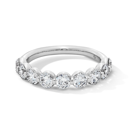 1 CT. T.w. Certified Lab-Grown Diamond Nine Stone Anniversary Band in 14K White Gold (F/Vs2)