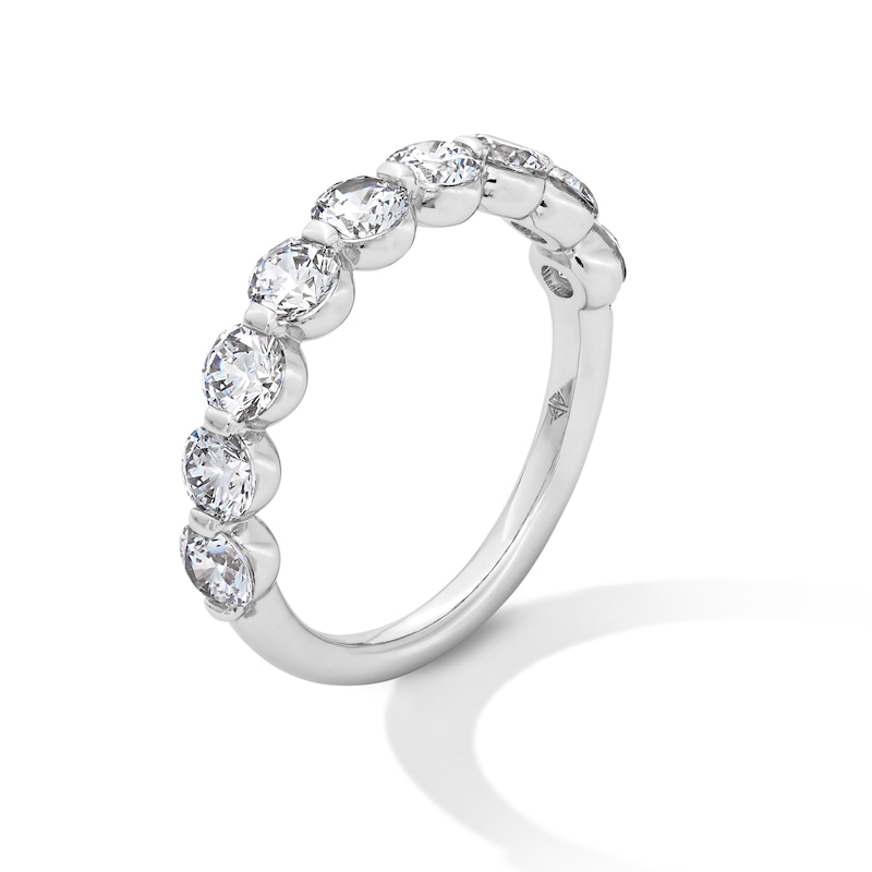 Main Image 3 of 1 CT. T.W. Certified Lab-Grown Diamond Nine Stone Anniversary Band in 14K White Gold (F/VS2)