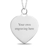 Thumbnail Image 2 of Engravable Heart Pendant with Fingerprint in Sterling Silver (2 Fingerprints, 2 Initials and 3 Lines)