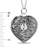 Thumbnail Image 3 of Engravable Heart Pendant with Fingerprint in Sterling Silver (2 Fingerprints, 2 Initials and 3 Lines)