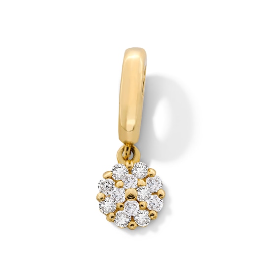 1/8 CT. T.w. Lab-Grown Multi-Diamond Necklace Charm in Sterling Silver with 18K Gold Plate