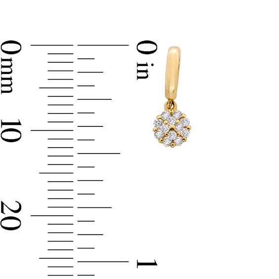 1/8 CT. T.w. Lab-Grown Multi-Diamond Necklace Charm in Sterling Silver with 18K Gold Plate