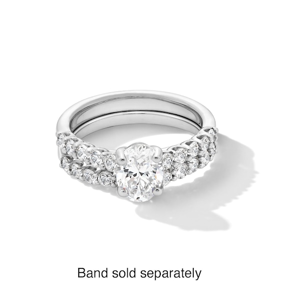 1-1/2 CT. T.w. Oval Certified Lab-Grown Diamond Engagement Ring in 14K Gold (I/Si2