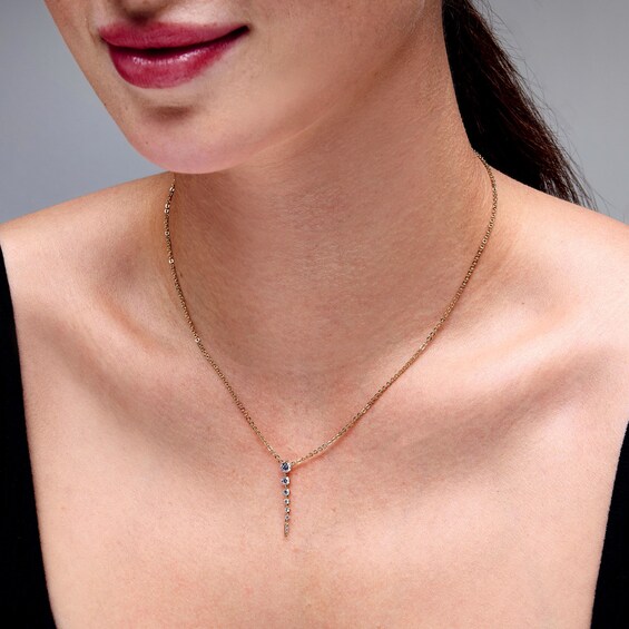 1/2 CT. T.w. Journey Certified Lab-Grown Diamond Vertical Drop Necklace in 10K Gold (F/Vs2)
