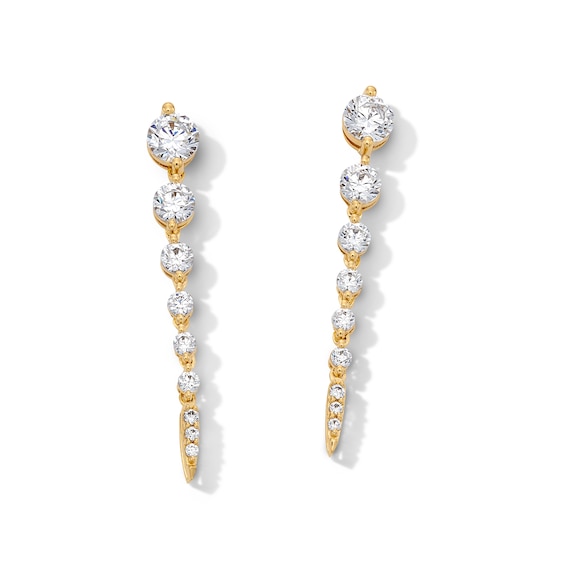 1 CT. T.w. Journey Certified Lab-Grown Diamond Vertical Drop Earrings in 10K Gold (F/Vs2)