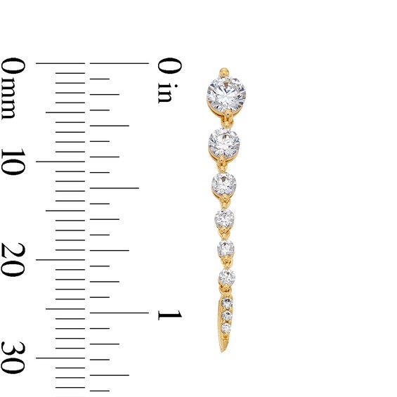 1 CT. T.w. Journey Certified Lab-Grown Diamond Vertical Drop Earrings in 10K Gold (F/Vs2)