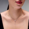 Thumbnail Image 2 of 1 CT. T.W. Certified Lab-Grown Diamond "Y" Necklace in 10K White Gold (F/VS2)