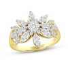 Thumbnail Image 1 of 1-1/2 CT. T.W. Marquise-Cut and Round Certified Lab-Grown Diamond Snowflake Ring in 10K Gold (F/VS2)