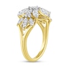 Thumbnail Image 2 of 1-1/2 CT. T.W. Marquise-Cut and Round Certified Lab-Grown Diamond Snowflake Ring in 10K Gold (F/VS2)