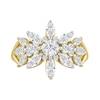 Thumbnail Image 3 of 1-1/2 CT. T.W. Marquise-Cut and Round Certified Lab-Grown Diamond Snowflake Ring in 10K Gold (F/VS2)