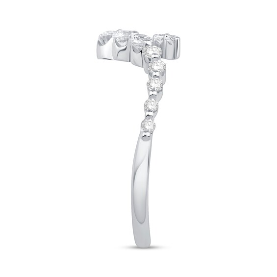 1/2 CT. T.w. Certified Lab-Grown Diamond Bypass Ring in 10K White Gold (F/Vs2)