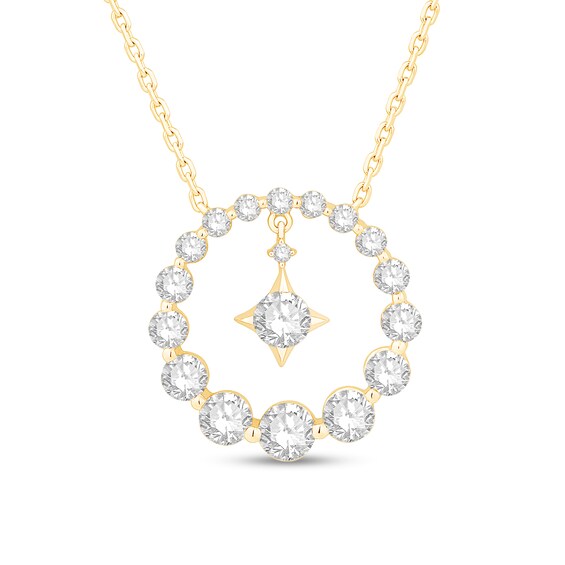 1 CT. T.w. Journey Certified Lab-Grown Diamond Circle Necklace in 10K Gold (F/Vs2)
