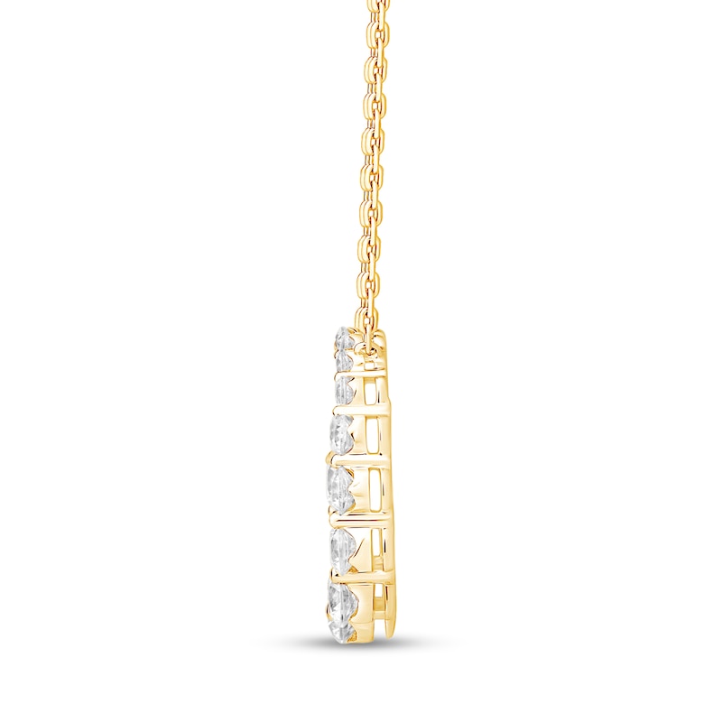 Main Image 2 of 1 CT. T.W. Journey Certified Lab-Created Diamond Circle Necklace in 10K Gold (F/VS2)