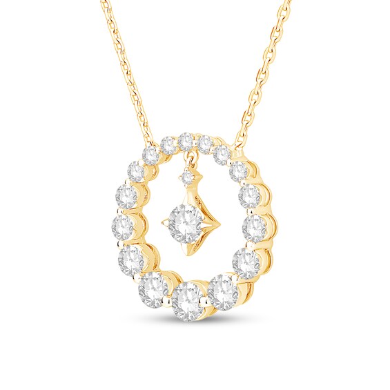 1 CT. T.w. Journey Certified Lab-Grown Diamond Circle Necklace in 10K Gold (F/Vs2)