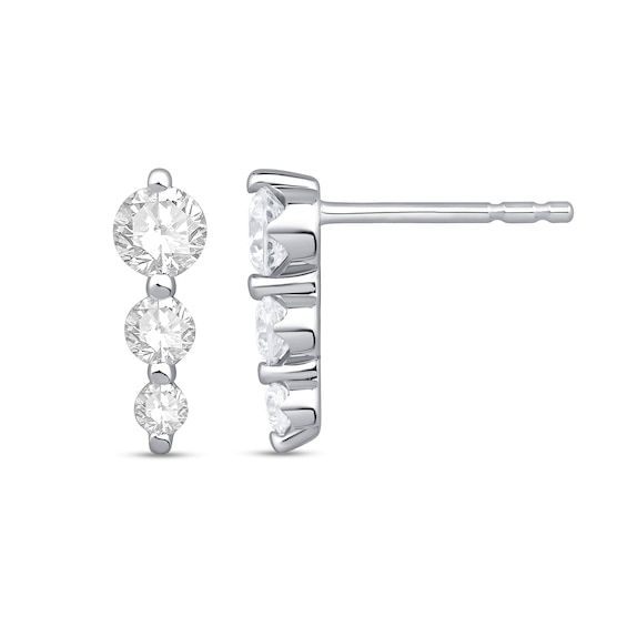 1/2 CT. T.w. Certified Lab-Grown Diamond Trio Drop Earrings in 10K Gold (F/Vs2