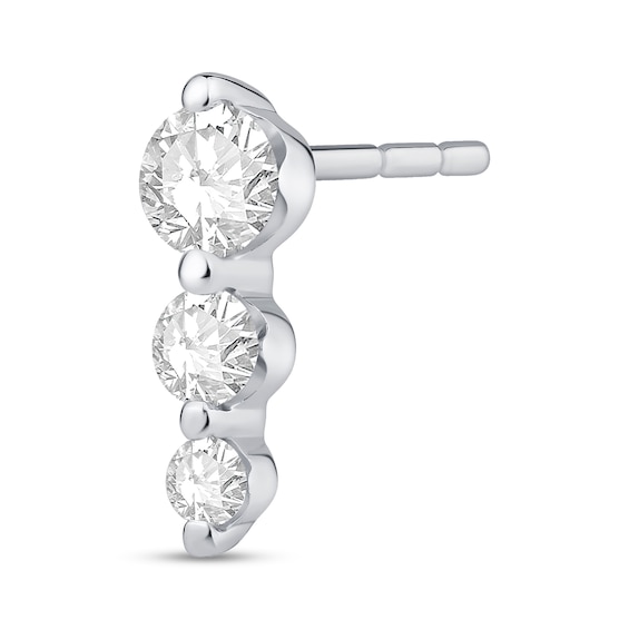 1/2 CT. T.w. Certified Lab-Grown Diamond Trio Drop Earrings in 10K Gold (F/Vs2