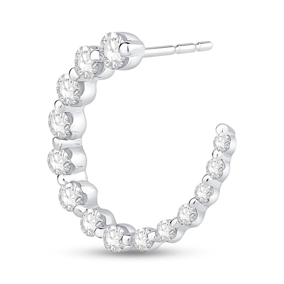 1 CT. T.w. Certified Lab-Grown Diamond Open Circle Earrings in 10K White Gold (F/Vs2)