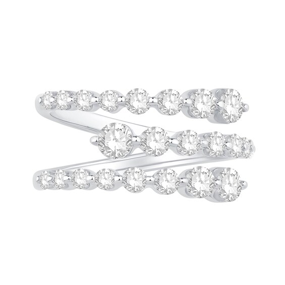 1-1/4 CT. T.w. Certified Lab-Grown Diamond Split Bypass Ring in 10K White Gold (F/Vs2)