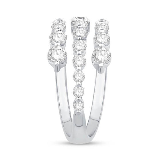1-1/4 CT. T.w. Certified Lab-Grown Diamond Split Bypass Ring in 10K White Gold (F/Vs2)
