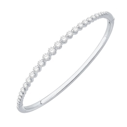 2 CT. T.W. Certified Lab-Created Diamond Bangle in 10K White Gold (F/VS2)